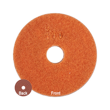 100MM DIAMOND WET POLISHING PAD 300 GRIT ORANGE