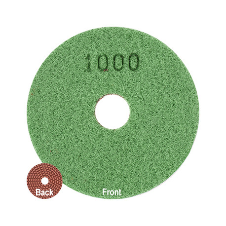 100MM DIAMOND WET POLISHING PAD 1000 GRIT DARK GREEN