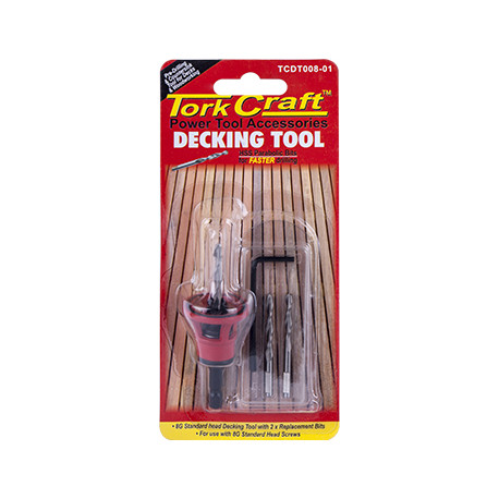 DECKING TOOL 8G STD HEAD PRE-DRILL and COUNTERSINK