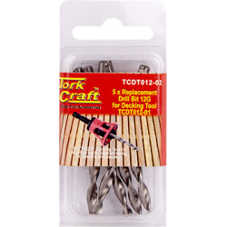 REPL. DRILL BIT FOR DECKING TOOL 12G X 5PC PRE-DRILL AND COUNTERSINK