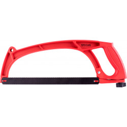 ALUMINUM ALLOY HACKSAW FRAME 300MM C/W FLEXIBLE DOUBLE EDGE BLADE