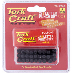 LETTER PUNCH SET 5MM (A-Z) BLACK FINISH