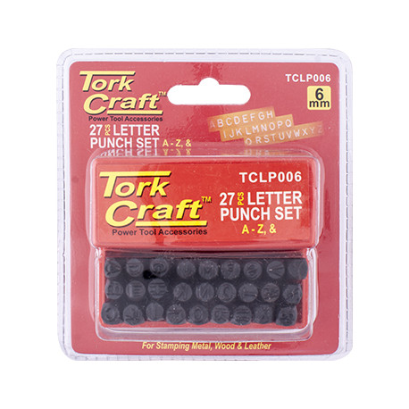 LETTER PUNCH SET 6MM (A-Z) BLACK FINISH