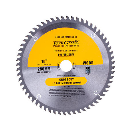 BLADE CONTRACTOR 250 X 60T 30/20/16 CIRCULAR SAW TCT