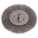 WIRE WHEEL BRUSH 100MM 6MM SHAFT STAINLESS STEEL