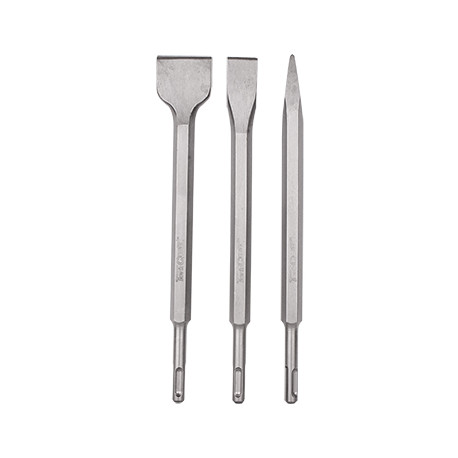 SDS PLUS CHISEL SET 3PCE POINTED 14MM FLAT 20MM FLAT 40MM TORK CRAFT