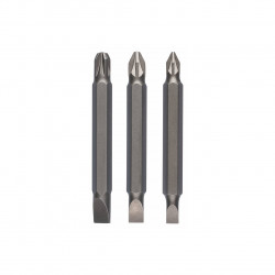 3PC S/DRIVER BIT SET PZandLS D/END